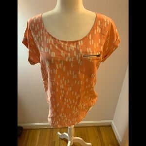 Dolce Vita Italian silk orange top, size M